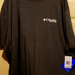 4X Columbia PFG NWT charcoal T-shirt 52% cotton 48 poly super soft